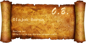 Olajos Borsa névjegykártya